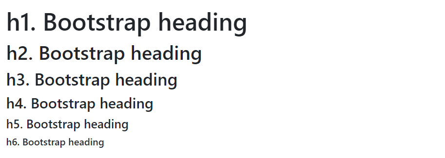 Bootstrap Headings