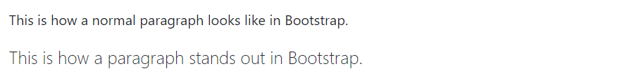 Bootstrap Paragraphs