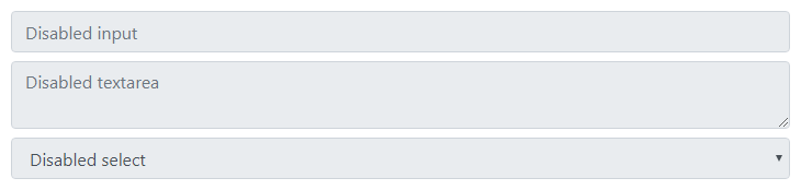 Bootstrap Disabled Form Controls