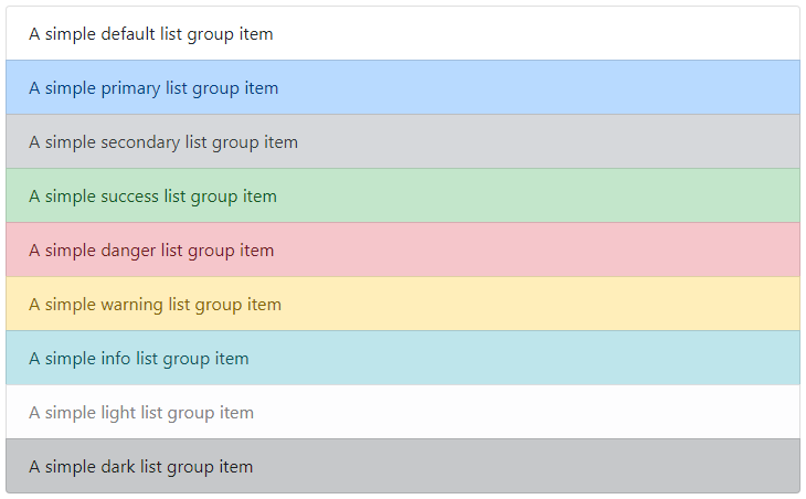 Bootstrap List Group with Contextual States