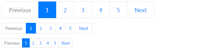 Bootstrap Larger and Smaller Pagination